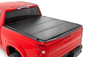 GMC Sierra 1500 Hard Tri-Fold Bed Cover - Rough Country - Flip-Up - '19-'24